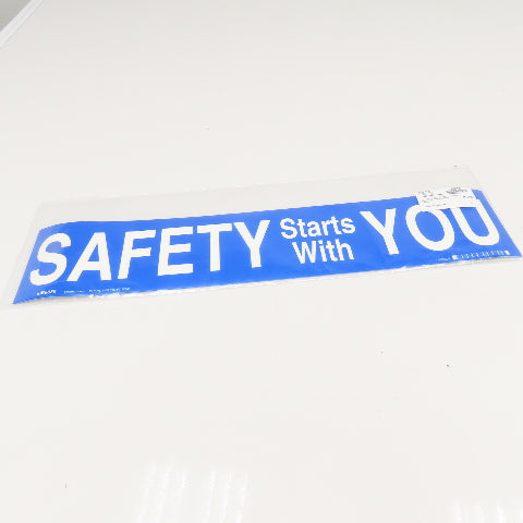 Brady MB8PM2BLUVAD 4" x 20" SAFETY STARTS WITH YOU Blue Self Adhesive Sign Lot/6