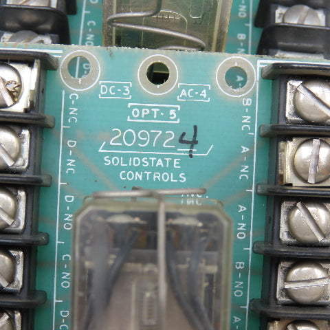 Solid State Controls Inc. 209724 Relay Board 120VAC Lot Of 2