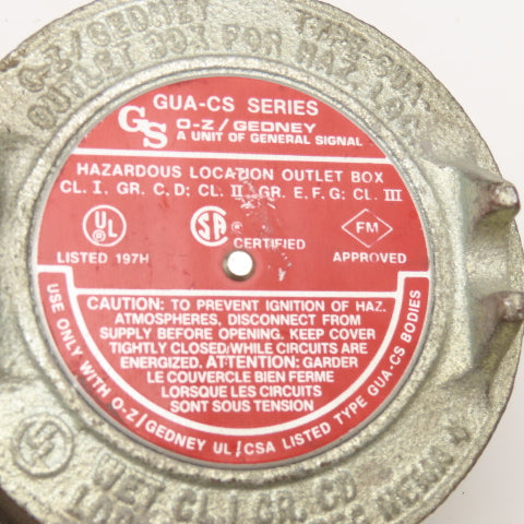 OZ-Gedney GUA-CS Series 1/2" Hazardous Location Outlet Box