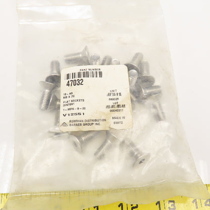 M8x20 Metric Stainless Steel Flat Head Socket Cap Screw Lot Of 25