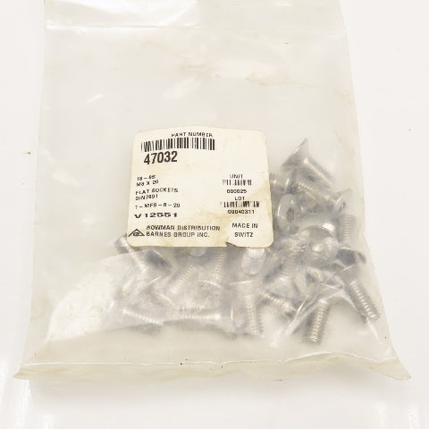 M8x20 Metric Stainless Steel Flat Head Socket Cap Screw Lot Of 25