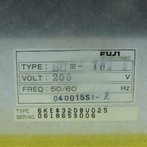 Fuji BUIII-185-2 BU3-185-2 200V Braking Module 50/60HZ