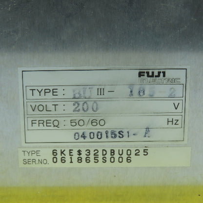 Fuji BUIII-185-2 BU3-185-2 200V Braking Module 50/60HZ