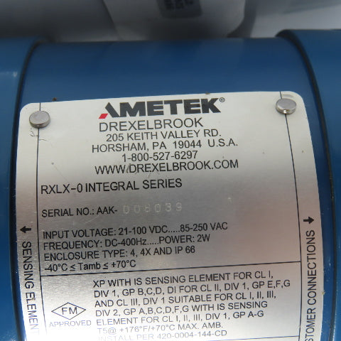 Ametek 700-1202-021 Level Control Sensing Element 1379 KPA 200PSI 36" Probe