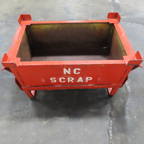 36" x 20" x 14" Deep Steel Stackable Storage Tote Slug Scrap Box