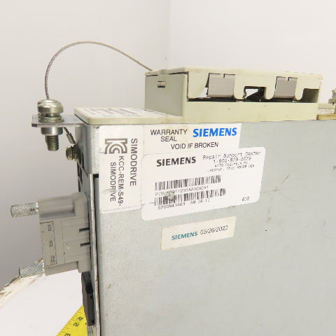 Siemens 6SN1123-1AA00-0CA1 Simodrive LT Module 50A W/ 6SN1118-0DJ21-0AA0 Card