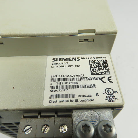 Siemens 1P 6SN1118-0DJ21-0AA0 Simodrive Digital Control W/ 6SN1123-1AA00-0DA2