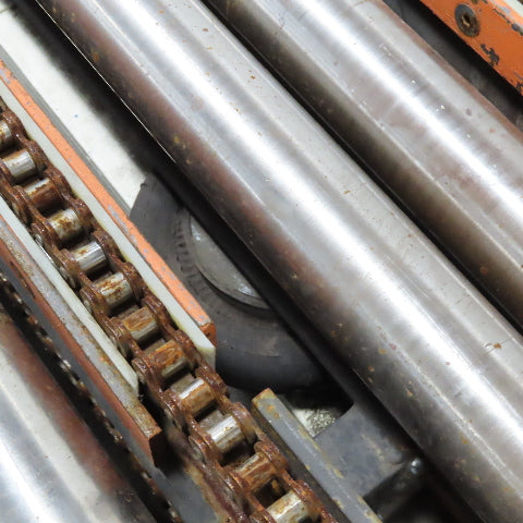 88" W Powered Roller 90° Transfer Conveyor Friction Belt Drive 60" Long 230/460V
