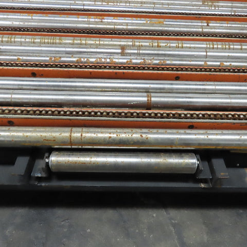 88" W Powered Roller 90° Transfer Conveyor Friction Belt Drive 60" Long 230/460V