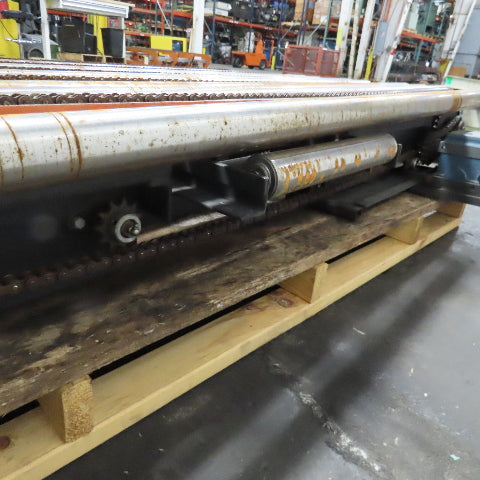 88" W Powered Roller 90° Transfer Conveyor Friction Belt Drive 60" Long 230/460V