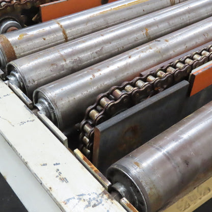 88" W Powered Roller 90° Transfer Conveyor Friction Belt Drive 60" Long 230/460V