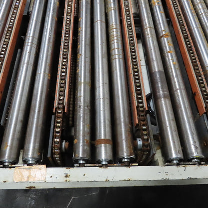 88" W Powered Roller 90° Transfer Conveyor Friction Belt Drive 60" Long 230/460V