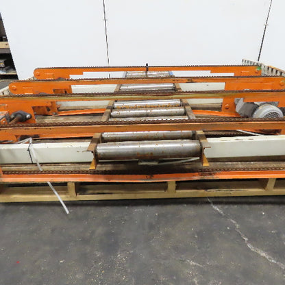 88" W Powered Roller 90° Transfer Conveyor Friction Drive 80" Long Frame Only