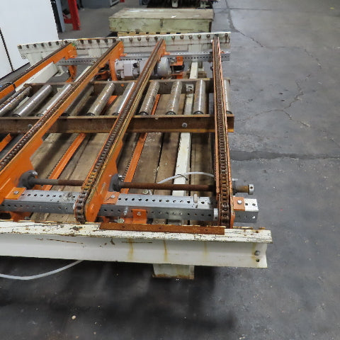 88" W Powered Roller 90° Transfer Conveyor Friction Drive 80" Long Frame Only