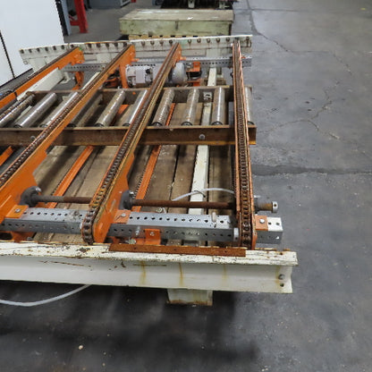 88" W Powered Roller 90° Transfer Conveyor Friction Drive 80" Long Frame Only