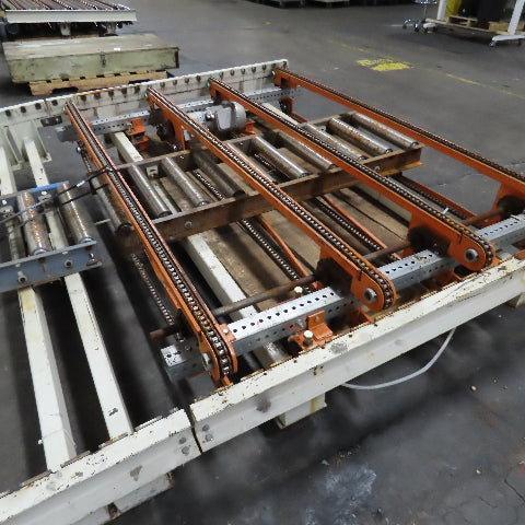 88" W Powered Roller 90° Transfer Conveyor Friction Drive 80" Long Frame Only