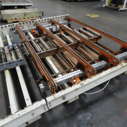 88" W Powered Roller 90° Transfer Conveyor Friction Drive 80" Long Frame Only