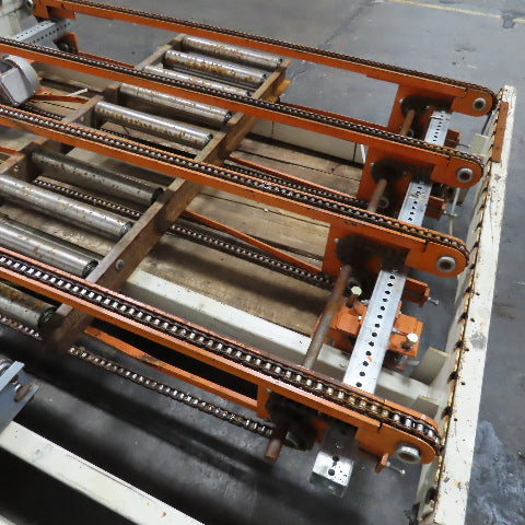 88" W Powered Roller 90° Transfer Conveyor Friction Drive 80" Long Frame Only