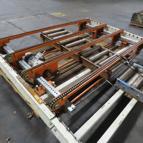 88" W Powered Roller 90° Transfer Conveyor Friction Drive 80" Long Frame Only