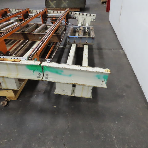 88" W Powered Roller 90° Transfer Conveyor Friction Drive 80" Long Frame Only
