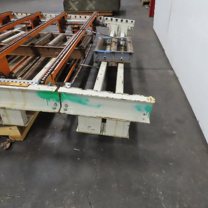 88" W Powered Roller 90° Transfer Conveyor Friction Drive 80" Long Frame Only