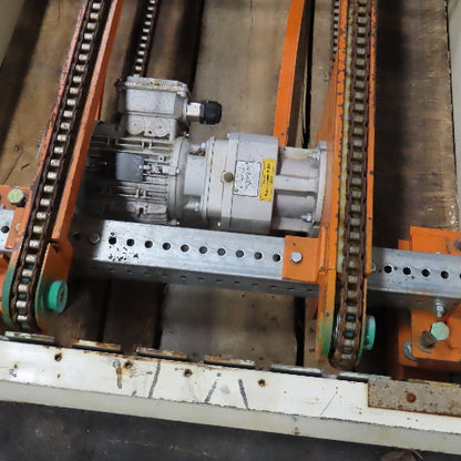 88" W Powered Roller 90° Transfer Conveyor Friction Drive 80" Long Frame Only