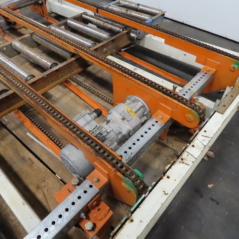 88" W Powered Roller 90° Transfer Conveyor Friction Drive 80" Long Frame Only