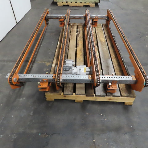 80" Long 4 Strand Chain Drive Conveyor Transfer Section 53" Width 230/460V