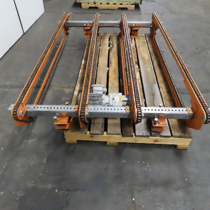 80" Long 4 Strand Chain Drive Conveyor Transfer Section 53" Width 230/460V