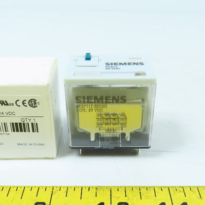 Siemens 3TX7117-5PC03 24VDC Plug-In Relay 4PDT 15A New