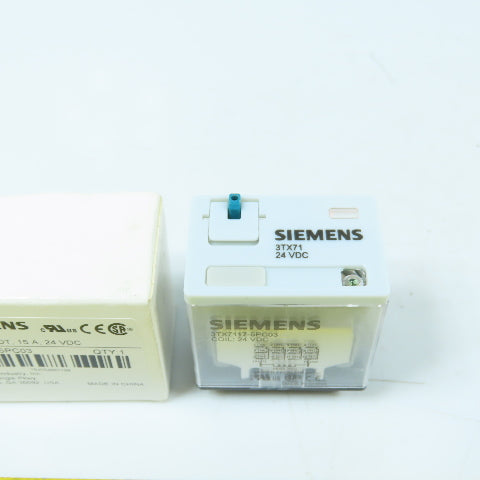 Siemens 3TX7117-5PC03 24VDC Plug-In Relay 4PDT 15A New