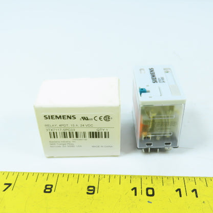 Siemens 3TX7117-5PC03 24VDC Plug-In Relay 4PDT 15A New