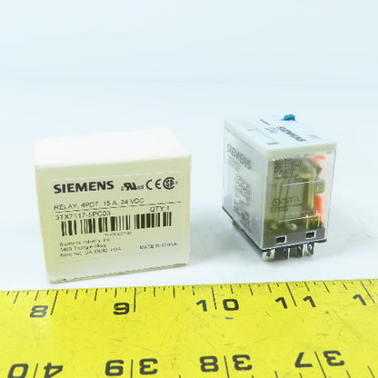 Siemens 3TX7117-5PC03 24VDC Plug-In Relay 4PDT 15A New