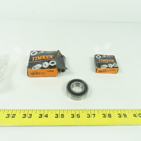 Timken 9104PP Rubber Seal Ball Bearing 42mm x 12mm x 20mm Bore Lot Of 2