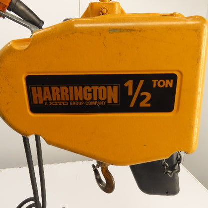 Harrington EQ005SD 1/2 Ton 2-Speed Electric Chain Hoist 20' Lift 25/4.2 FPM 3PH