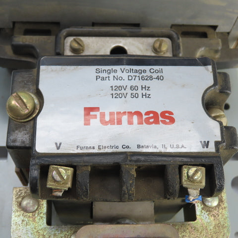 Furnas 40JB32AF Ser B Size 4 Motor Starter Contactor 135A 600V Max 120V Coil