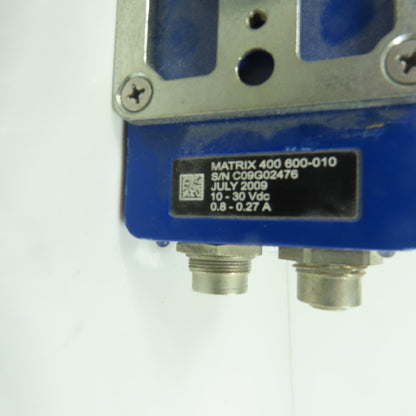 Datalogic Matrix 400 600-010 Barcode Reader 10-30VDC 0.8-0.27A