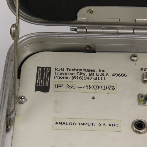 RJG PM-4005 4-Channel Injection Molding Monitoring System W/ Cables & Case