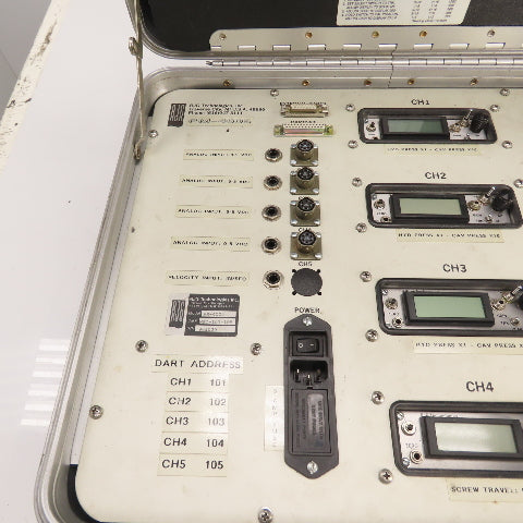 RJG PM-4005 4-Channel Injection Molding Monitoring System W/ Cables & Case