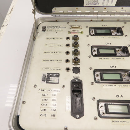 RJG PM-4005 4-Channel Injection Molding Monitoring System W/ Cables & Case