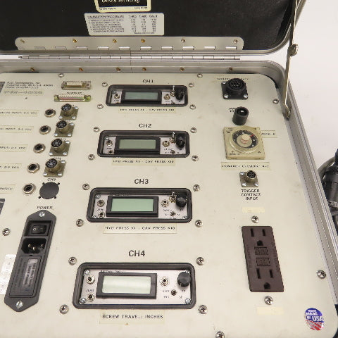 RJG PM-4005 4-Channel Injection Molding Monitoring System W/ Cables & Case