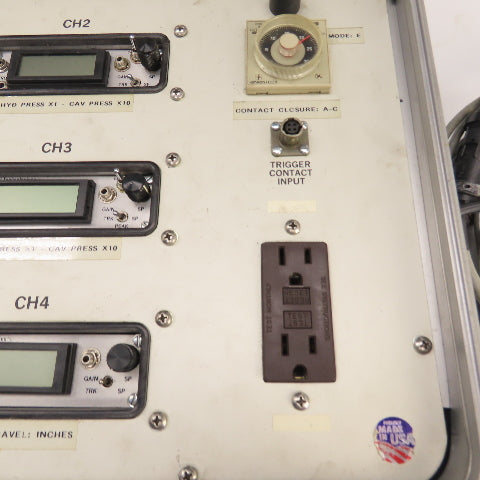 RJG PM-4005 4-Channel Injection Molding Monitoring System W/ Cables & Case