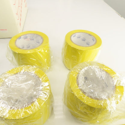 Uline S-3054 6 Mil Yellow & Green Floor Marking Tape 4", 3" x 36 Yds Lot Of 7