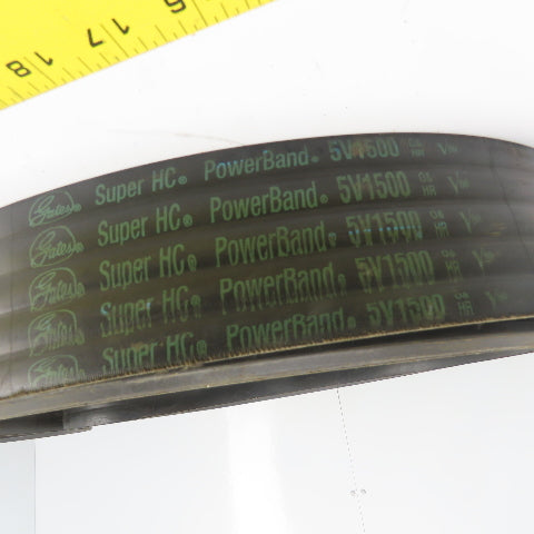 Gates 5V1500 Super HC Powerband 5-Strand V-Belt 3-3/8" Wide