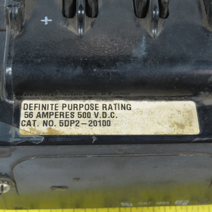 Joslyn Clark 5DP2-20100 2-Pole Definite Purpose Contactor 56A 500VDC