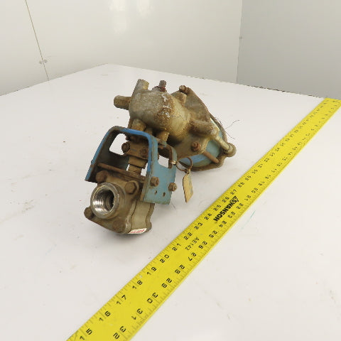 Kentrol 1" NPT Stainless Steel Ball Valve W/ Jamesbury ST 50E Air Actuator