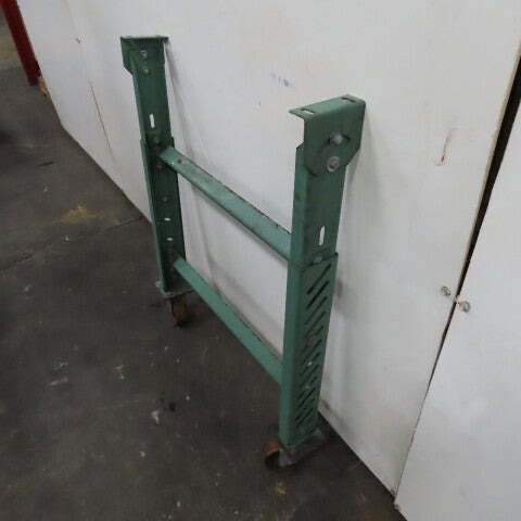 30" Wide H Stand Gravity Roller Conveyor Legs Adj Height Incline W/ Castors