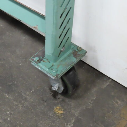 30" Wide H Stand Gravity Roller Conveyor Legs Adj Height Incline W/ Castors