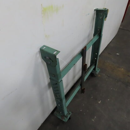 30" Wide H Stand Gravity Roller Conveyor Legs Adj Height Incline W/ Castors