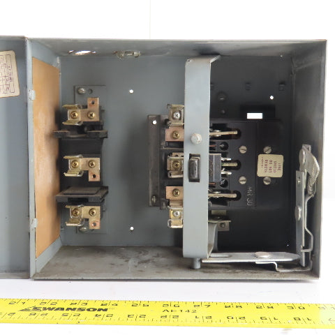 General Electric DE361R Flex-A-Plug 30A 3-Pole Fusible Bus Plug Switch 600V 15HP